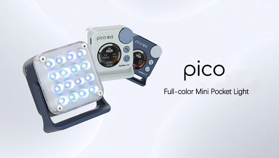 pico Full-color Magnetic LED Mini Pocket Light Portable RGBW Photography Fill Li