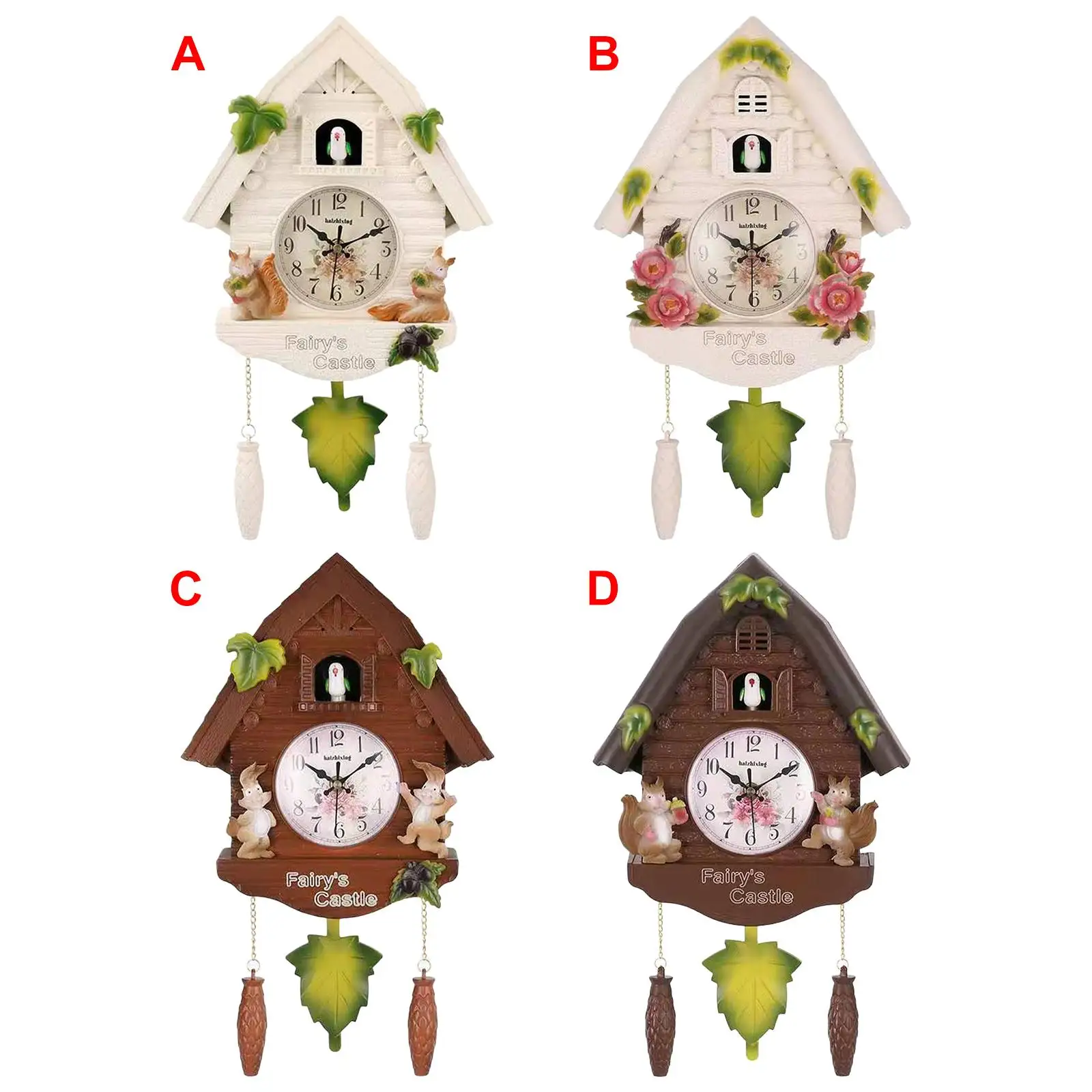 Nordic Cuckoo Wall Clock Alarm Creative Silent for Kitchen Gifts Living