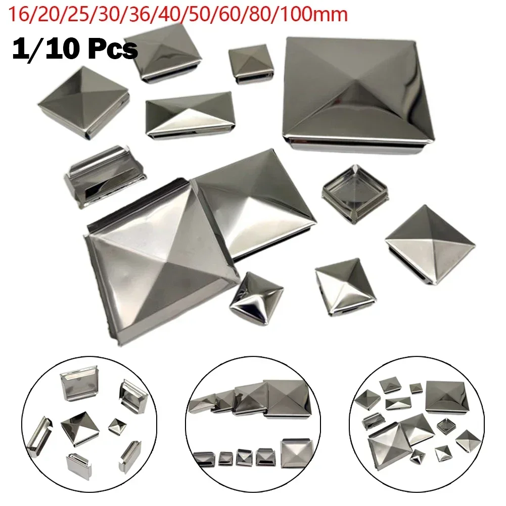 Stainless Steel Post Cap for Square Posts Pyramid Shape for Added Security Easy Installation and Enhanced Protection 24