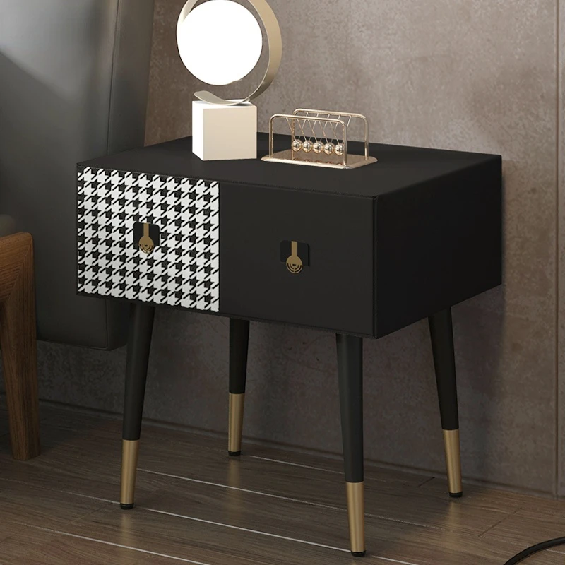 

Minimalist Bedroom Bedside Table Nightstands Wooden Drawers Bedside Table Nightstands Coffee Comodini Modern Furniture YY50BT