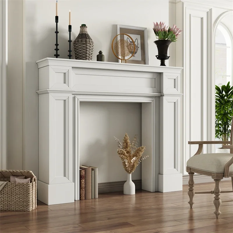 American-Style Solid Wood Vintage Bed & Breakfast Fireplace Curio Cabinet French-Style Simple Hob Storage Wedding Shooting Props