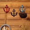 Minimalist Decor Coat Hook Cast Iron Anchor Double Hooks Decorative Key Holder Wall Hanger Bar Cafe Wall Decoration Accessories 1