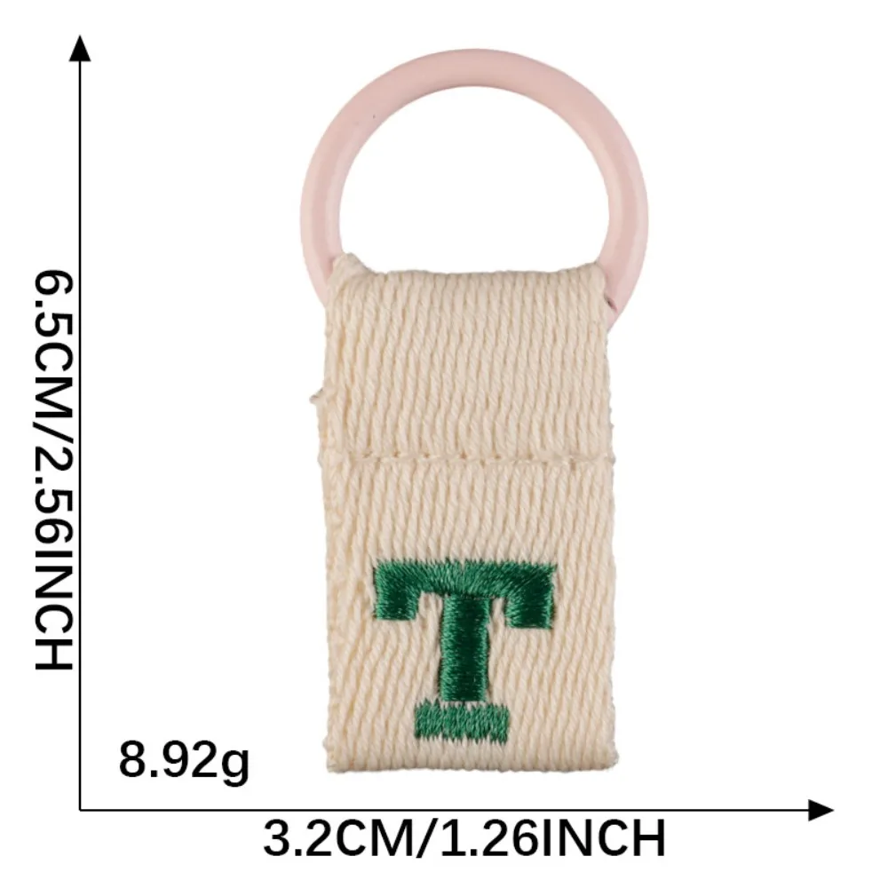 Alphabet Embroidered Key Organizer with Key Ring & Waist Buckle - Stylish Business Key Holder