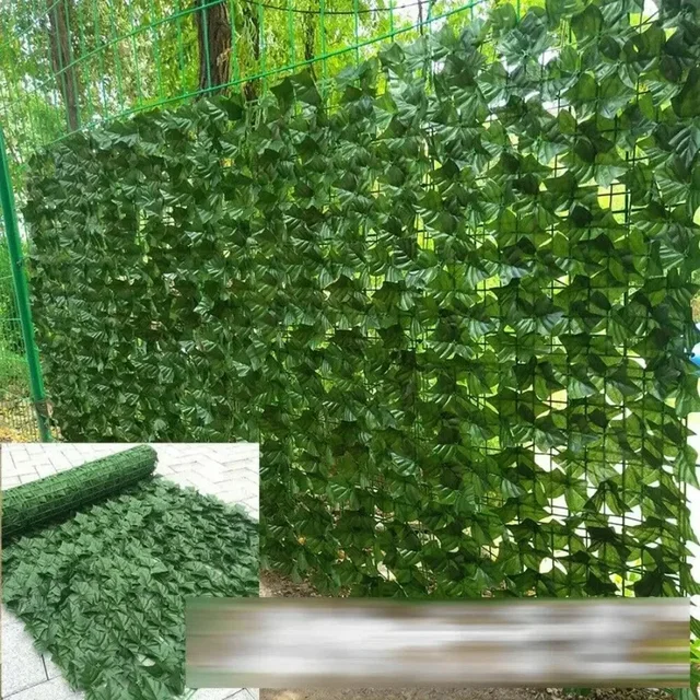 Roomark Valla De Hiedra Artificial 200x87cm - Seto Extensible Para Privacidad En Balcón Y Jardín, Interior/Exterior
