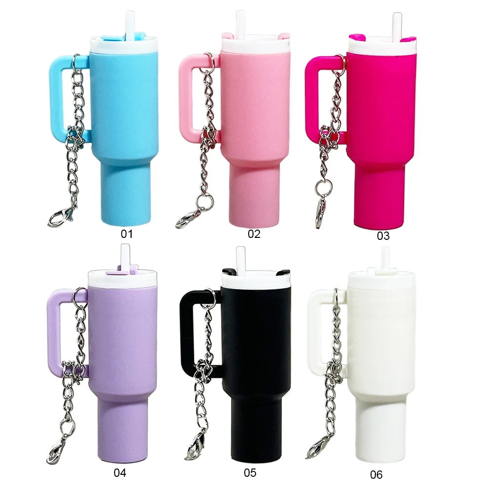 Mini Cup Keychain Chain Lip Balm Keychain Chapstick Holder for Stanley Water Bottle Accessories