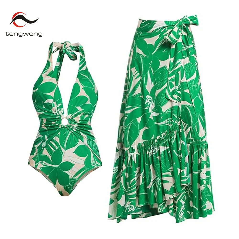 

One Piece Swimsuit Women 2024 Vintage Push Up Monoini Print 3D Floral Swimwear Sexy One-Piece Suits Strap Beachwear Bathing Suit