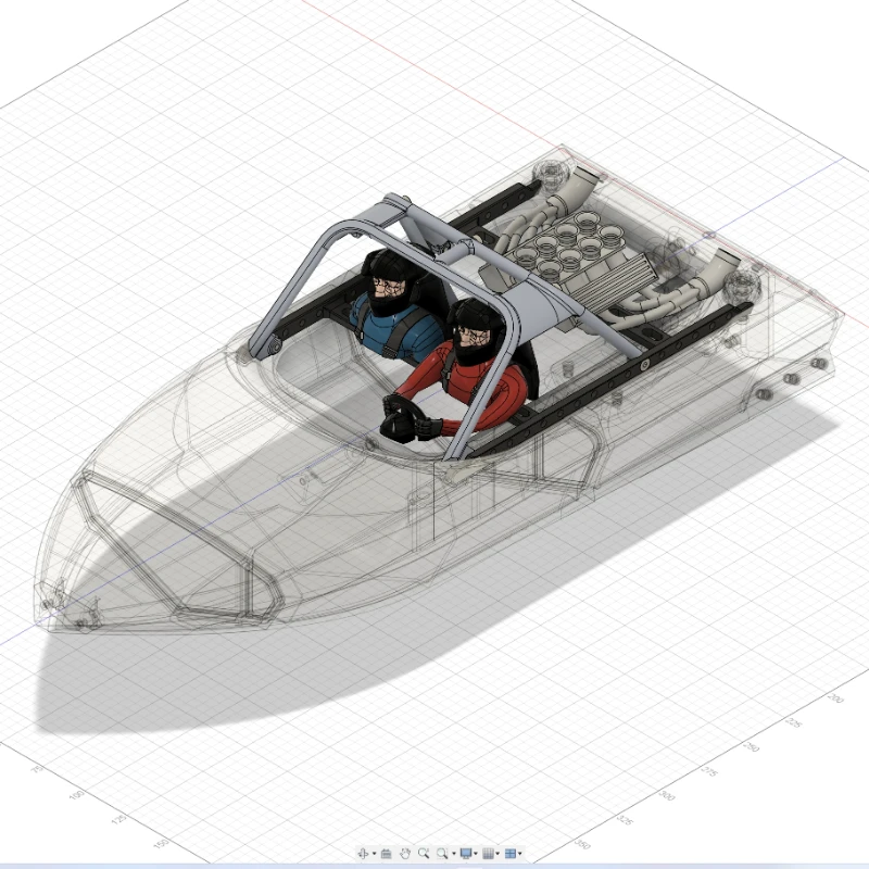 RC Super Sprint Jet Boat Mini Remote Control Boat Model Speedboat Toy Gift Mini Jet Boat Model DIY Handmade Ship Model 4