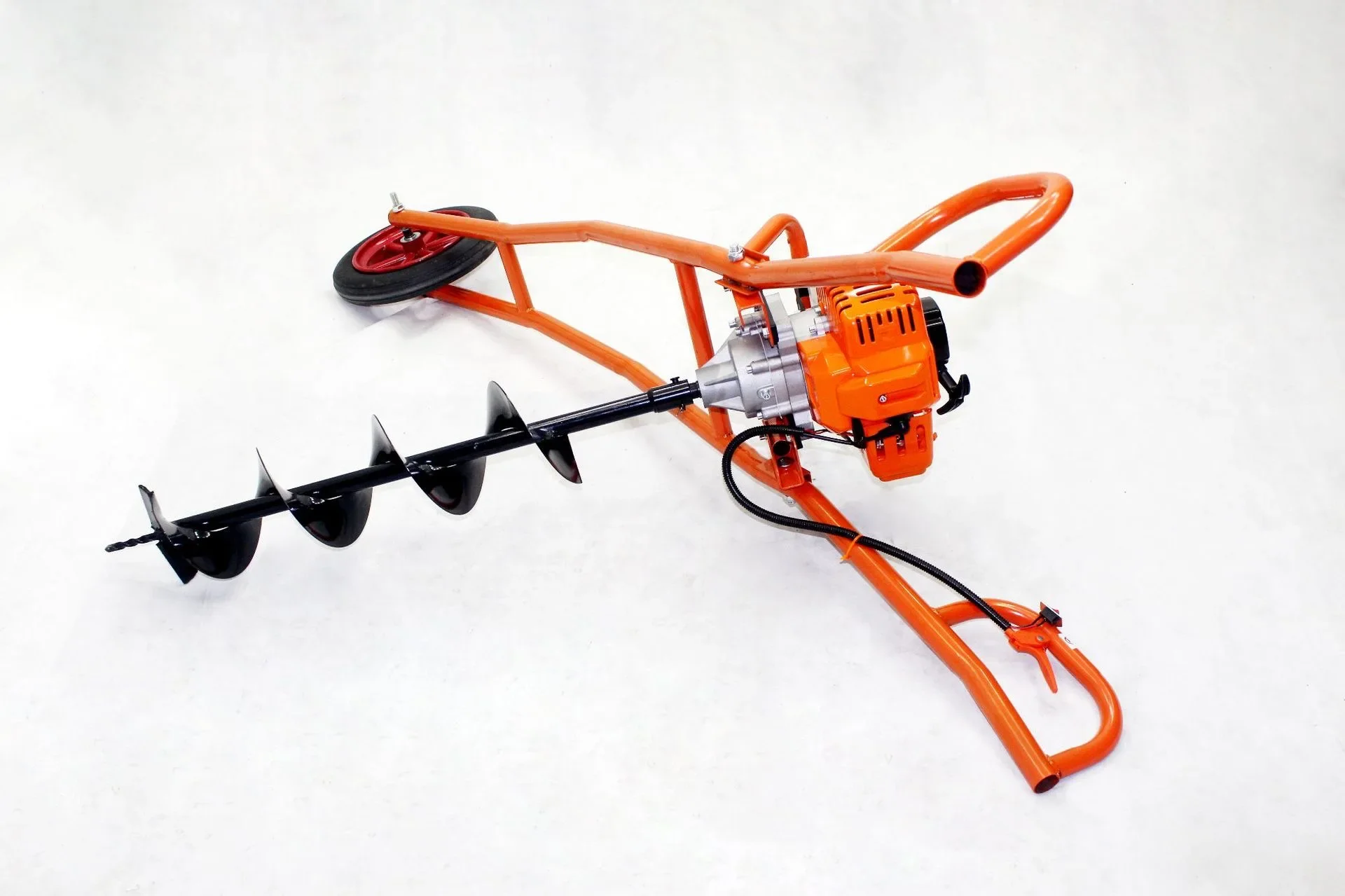 Hand Push single Wheel Ground Drilling Frame Agricultural Hole Drilling Ground Drilling Frame 5