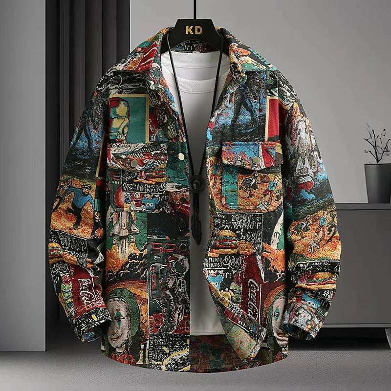 Camicia casual Primavera Autunno Abbigliamento uomo Camicetta streetwear da uomo maschile Camicia invernale Streetdress Camicia moda Hombre elegante popolare - immagine 2