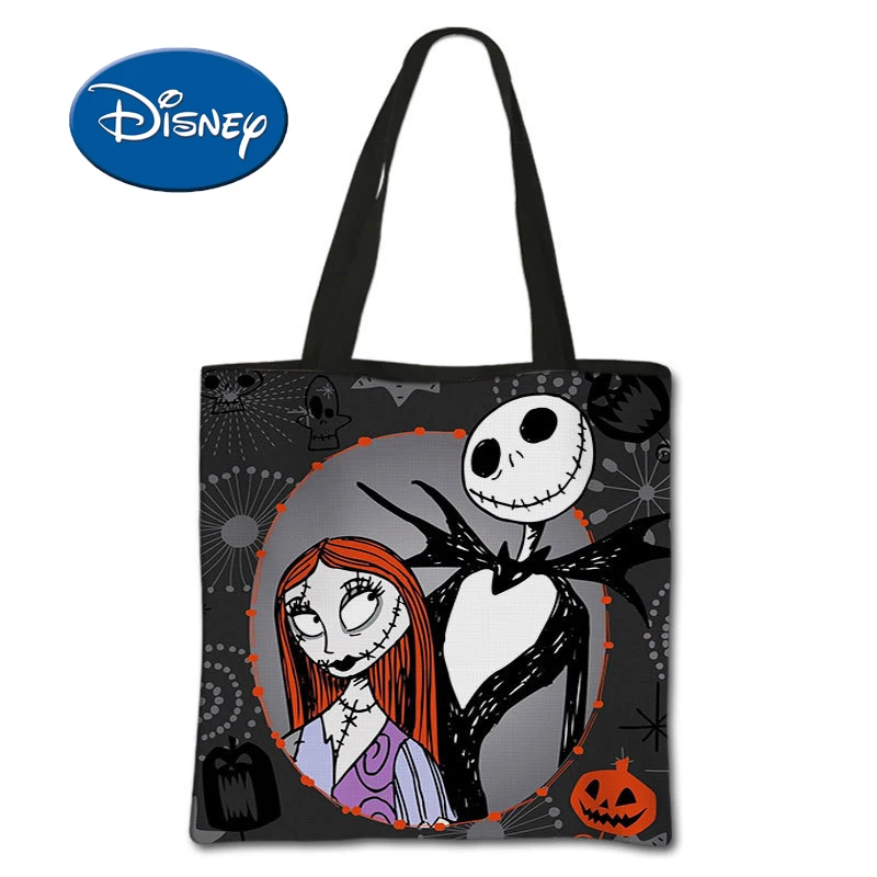 Disney Tote Shopping Bag Cartoon Student Crossbody Bag Cento Borsa A Tracolla The Nightmare Before Christmas Bag Boys Girls Gift