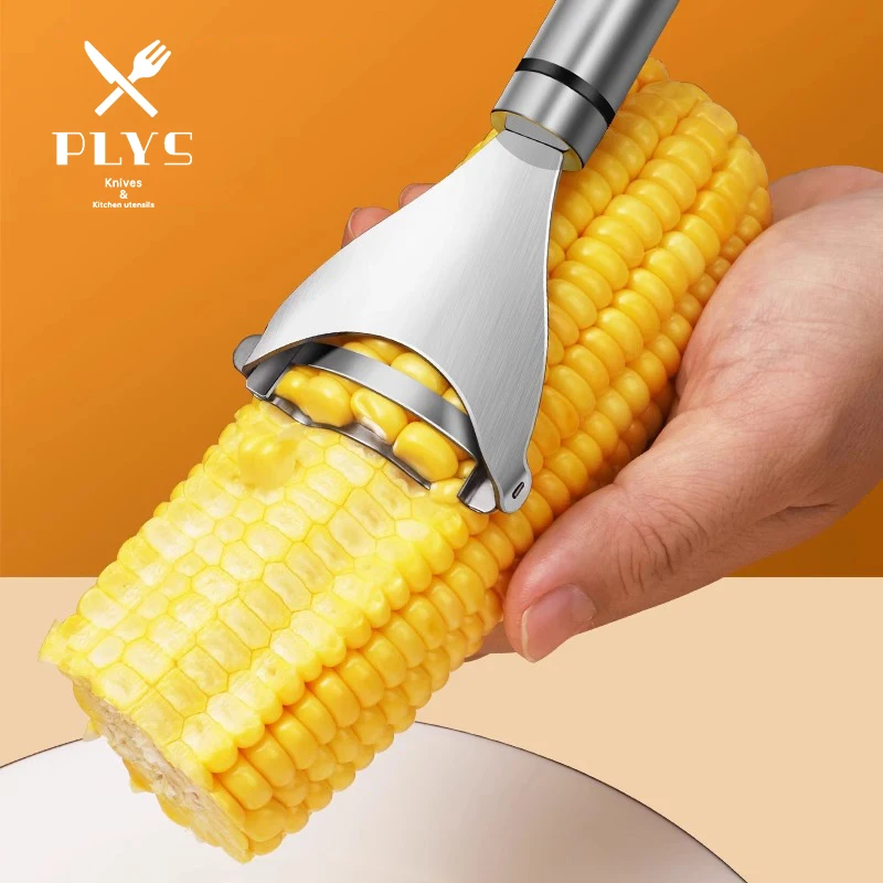 Corn Thresher Stainless Steel Peeling Corn Tool Kitchen Manual Kernel Stripper Labor Saving Convenient Grater vegetable stripper