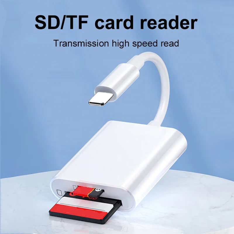 Memory Card Reader Lightning to TF SD Card Reader For iPhone 14 13 12 OTG Camera Photoes Transmission Adapter Phone Accessories