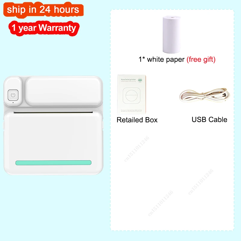 58mm Thermal Printer Bluetooth MINI Pocket Thermal Label Printer Wireless Printing Stickers Android IOS Printers Paper canon small photo printer Printers