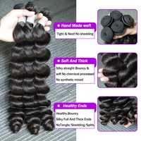 Melodie Loose Wave Human Hair Bundles 3 4 Deals 12A Grade 100% Raw Virgin Hair Extension Unprocessed 40 Inch Brazilian For Women 2