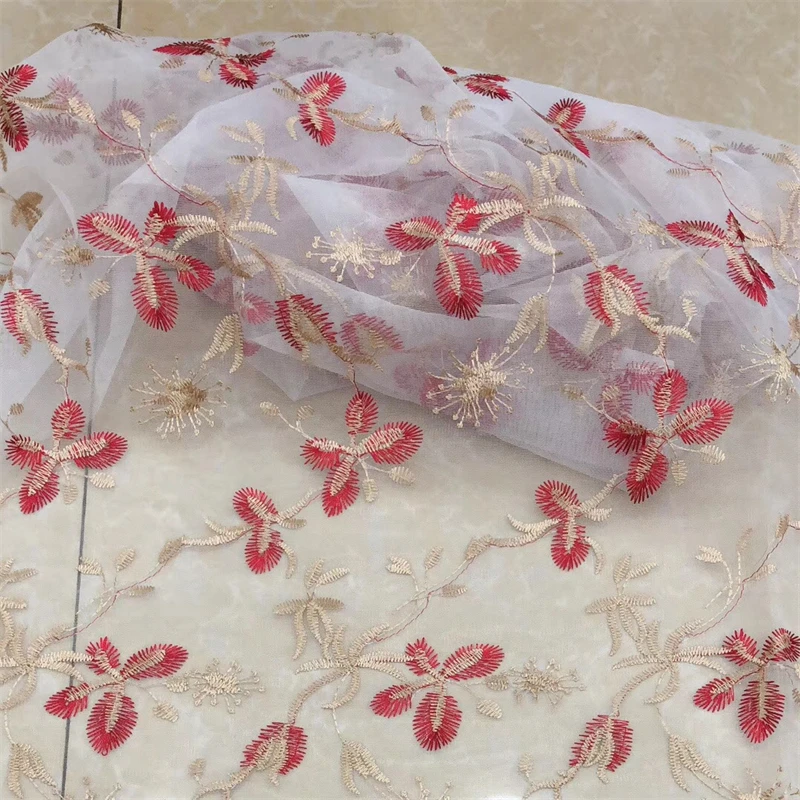 

2 ярда, Цветочная вышивка, французская Тюлевая кружевная ткань, красочная ткань для свадебного платья, вечернее свадебное платье, занавеска, поделки «сделай сам»