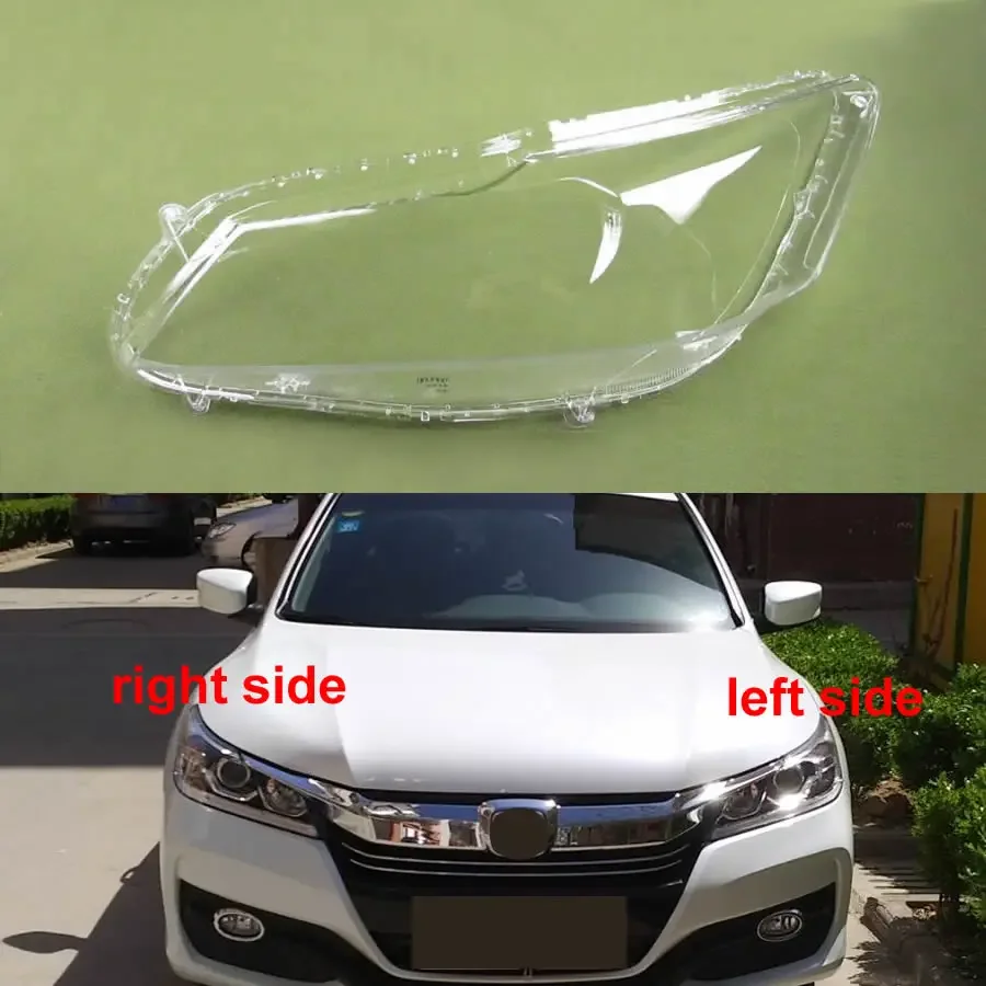 For Honda Accord 2016 2017 9.5 Generation Halogen Headlight Shade Transparent Lamp Shell Headlamp Cover Lens Plexiglass 1