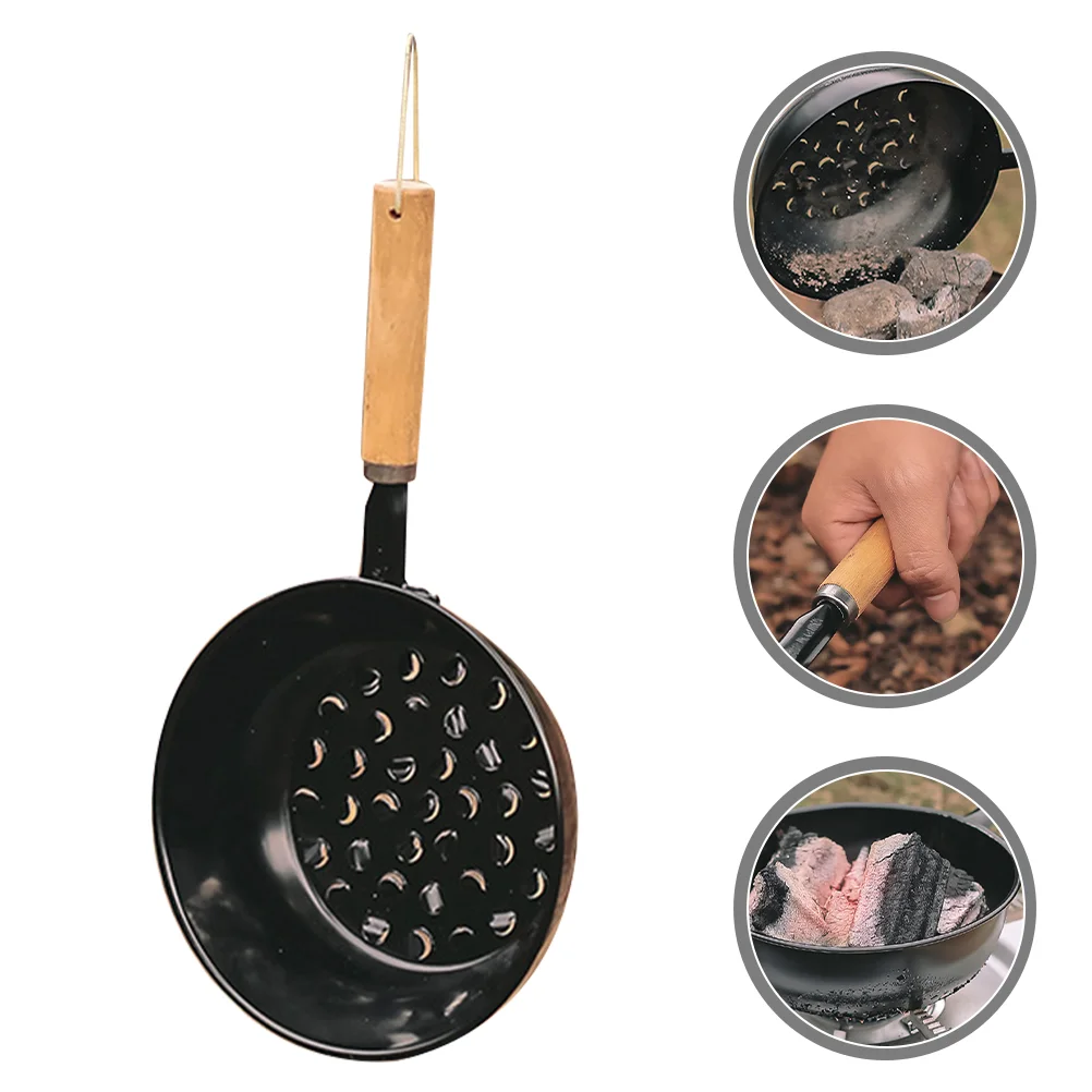 

Portable Camping Charcoal Burner Mini Stove Coal Burning Pot Wooden Handle Bbq Charcoal Burning Tool