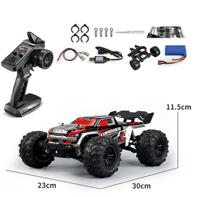 1/16 50km/h Fast RC Car With LED Headlights High Speed Remote Control Vehicles 4x4 Off Road Monster Truck For Kids and Adults. 6
