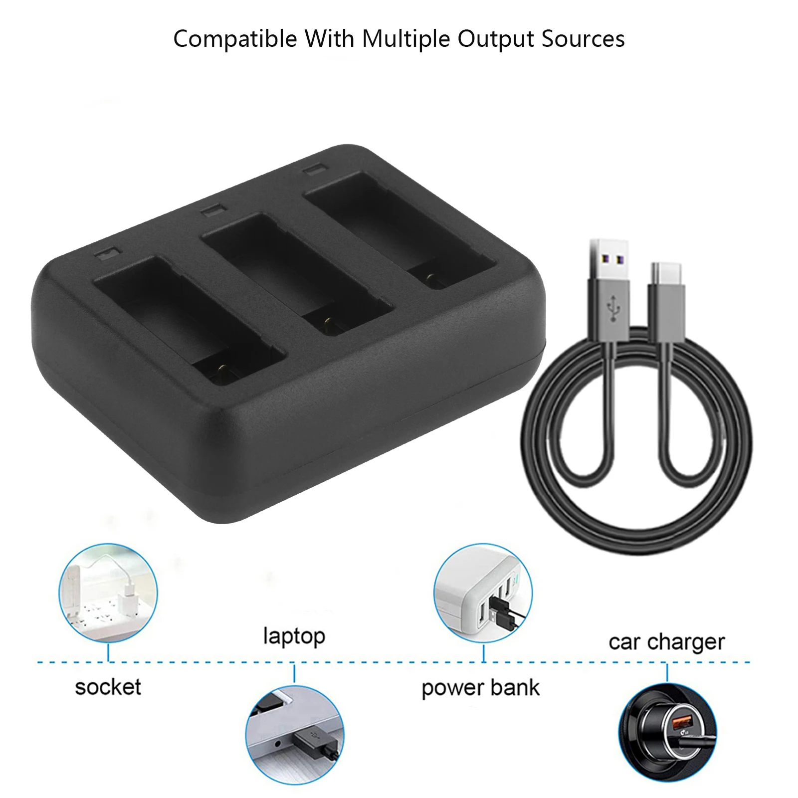 Batterie Dji Action 5 Pro CITYORK Kit Chargeur De Batterie Pour DJI Osmo Action 5 Pro/Osmo Osmo Action 4