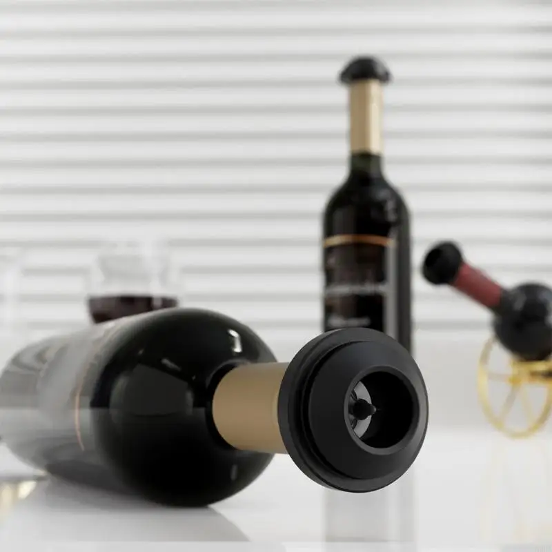N3UA Wine Saver Vacuum with Stoppers Wine Stopper Preserver Reusable Bottle Sealer Keep Freshness Tool