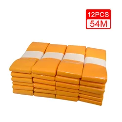 12-Pack Refill Bags for Baby Diaper Trash Buckets - Replacement Garbage Liners (12Pcs Orange)