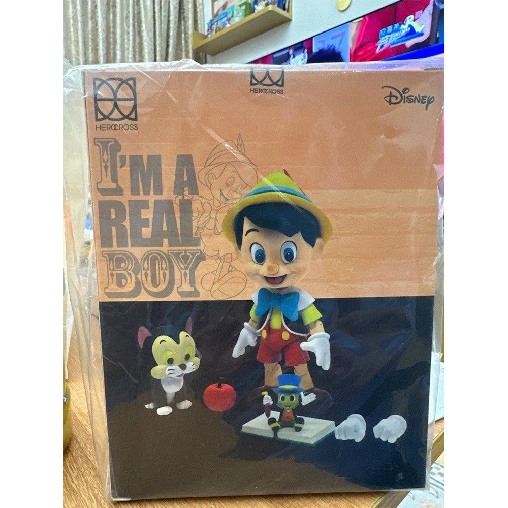 Herocross Pinocchio Puppet Long Nose Boy Straw Hat And Shorts With