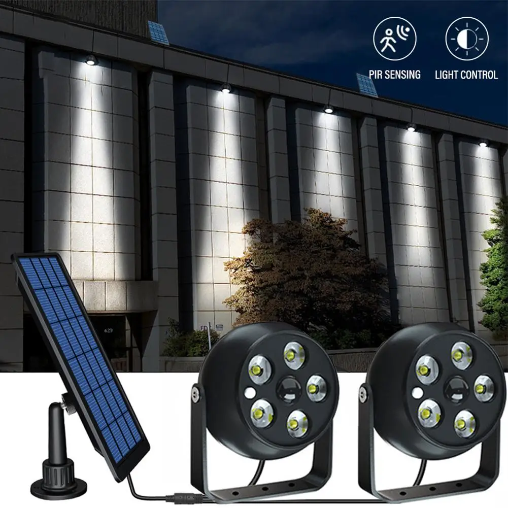 

LED Solar Flood Light With Motion Sensor Waterproof Outdoor Courtyard Wall Lamp Simulation Monitoring Spotlight Landscape Garden