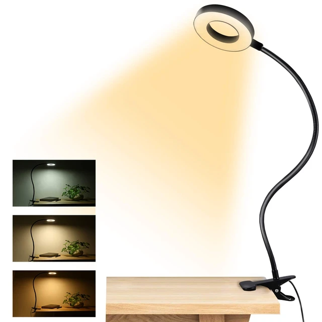 Lampe De Bureau LED à Pince USB Alimenté Flexible Lampe De Lecture
