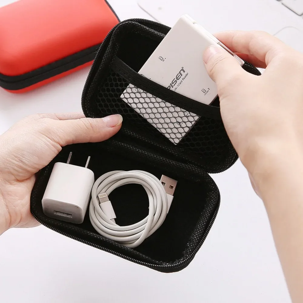 Storage Bag 7 colors Portable Card Storage Bag Data Cable Packing Cube Waterproof Headphone Storage Bag EVA Protective Case For Travel