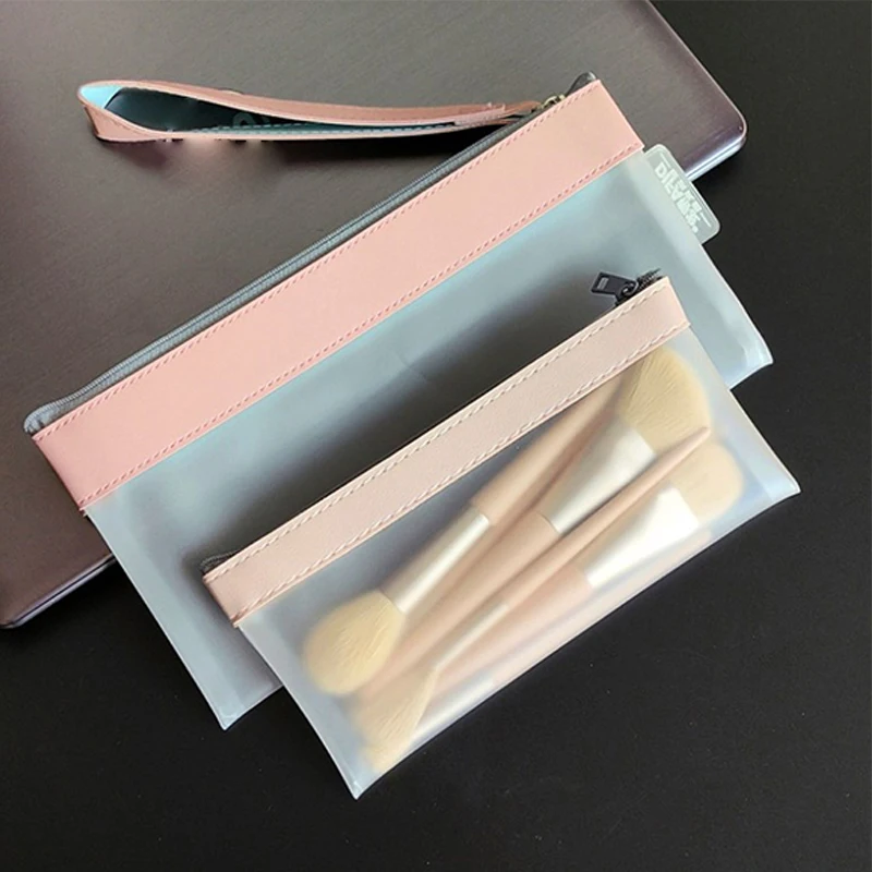 Make-up-Beutel Lippenstift Make-up Pinsel Aufbewahrung taschen Student transparente Mesh Bleistift Fall ins Reise Kosmetik Veranstalter – Detail 14