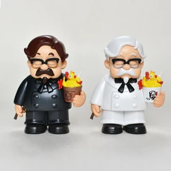 Chicken Godfather Decorative Sculpture - Unique Home Decor Ornament (White and Black)