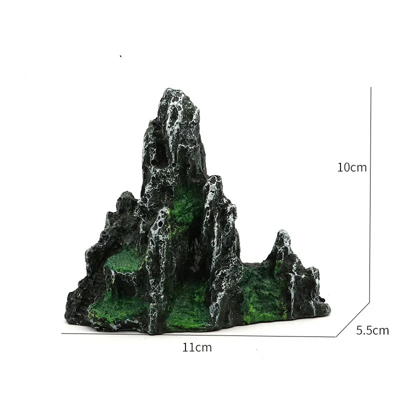 Aquarium Decoration Resin Aquarium Rockery Decoration Artificial View Rock Cave Stone Tree Fish Tank Ornament Home Decor