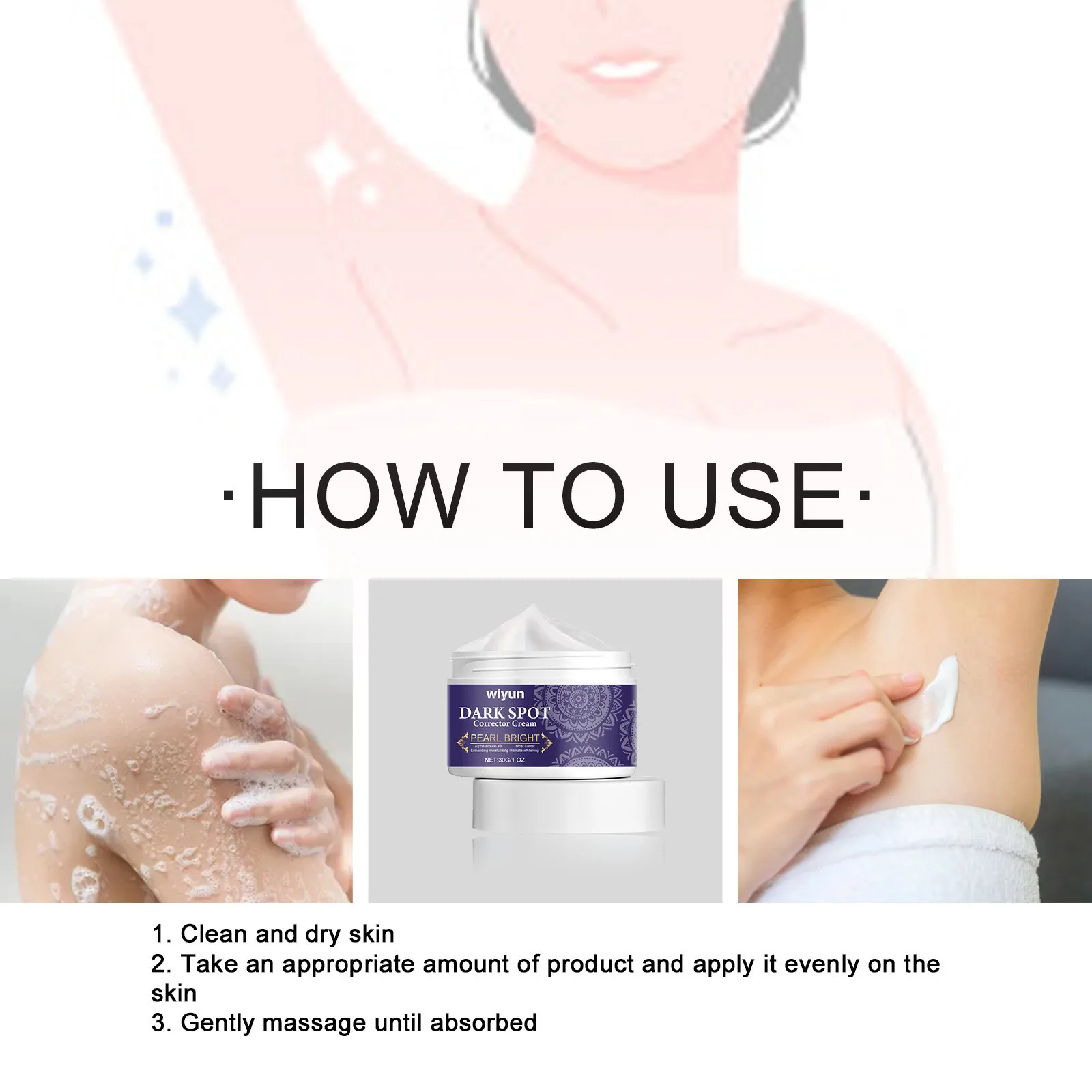 Body Whitening Cream Intimate Area Dark Skin Dry Rough Smooth Anti-Aging Nourish Moisturize Remove Melanin Brighten Beauty Cream 5