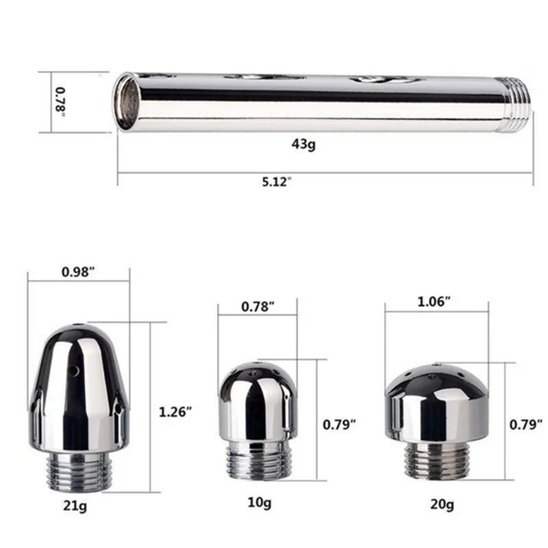 Metal Hygienic Shower For Bathroom Enema Water Nozzle With 3 Style Head Anal Ingredients Douche Vaginal Clean Kit Cleaner Tool 2