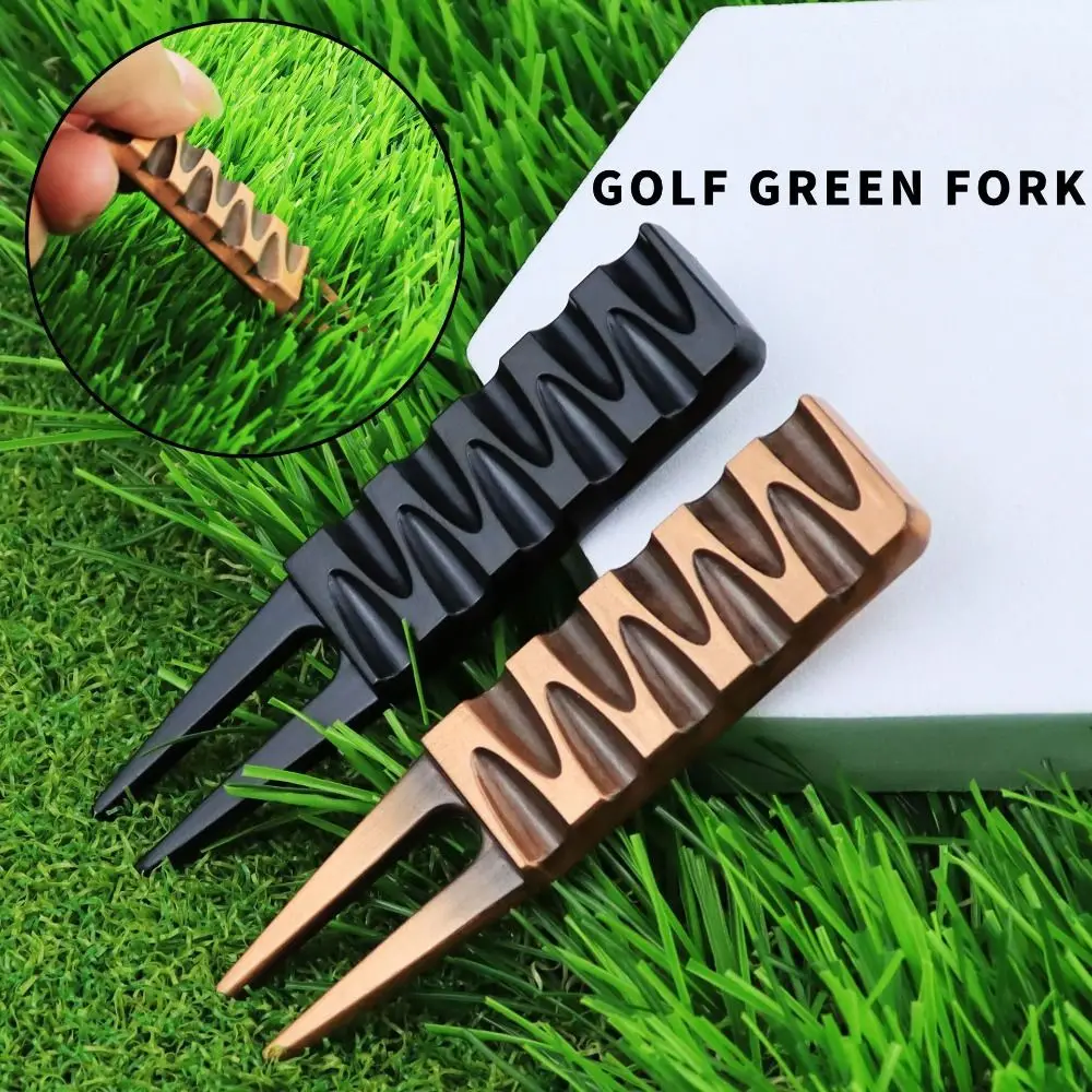 

Lightweight Golf Divot Repair Pitch Fork Zinc Alloy Ergonomic Design Golf Green Divot Fork Not Easily Fading Portable