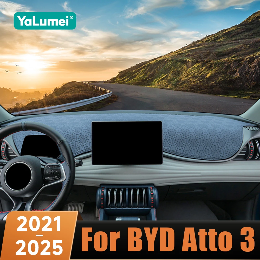 For BYD Atto 3 Atto3 EV Yuan Plus Car Dashboard Cover Avoid Light Pad Sun Shade Case Anti-UV Carpets Non-Slip Mat