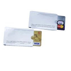 100PCS Blocking RFID 13.56Mhz IC Card Shielded Sleeve NFC IC Card Tag Protection Prevent Unauthorized Scanning