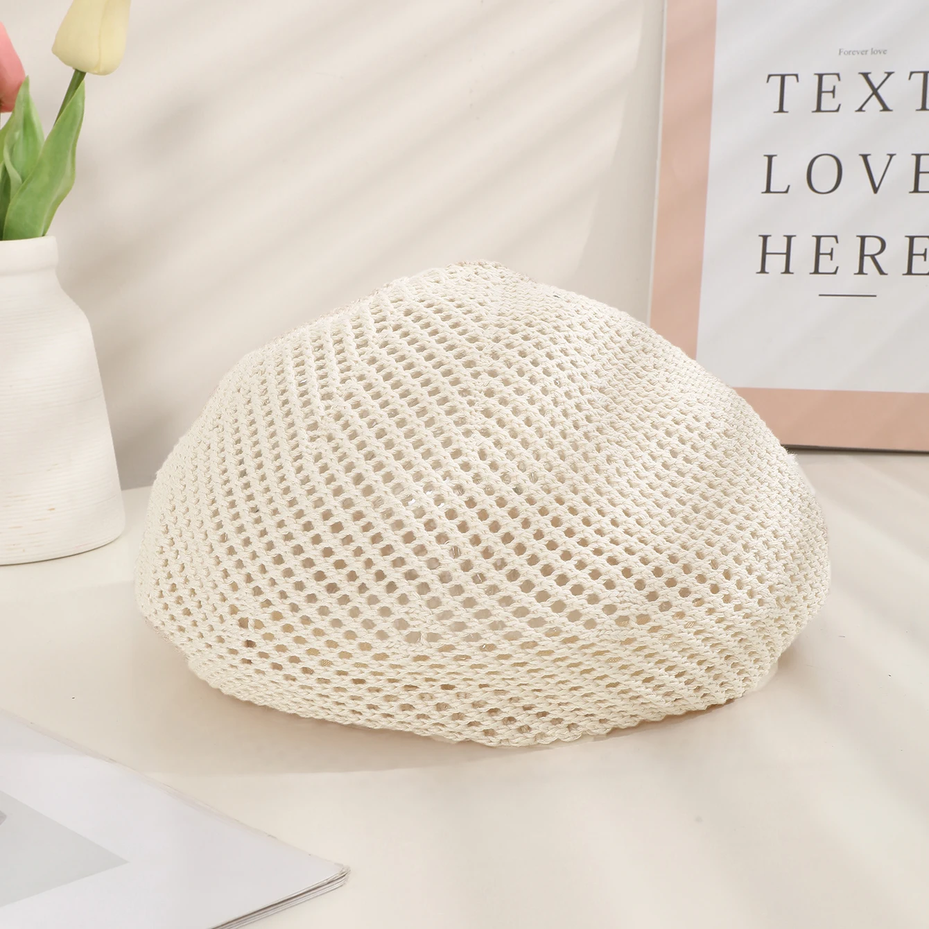 béret femme beige