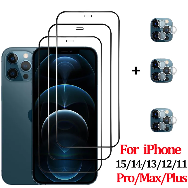 Protezione Vetro Iphone 15 14 13 12 11 Pro Max Protezioni Di Schermo Pellicola Iphone14 Promax Glass Iphon 15 14 Pro Vetro Temperato Apple 14 Plus 13 
