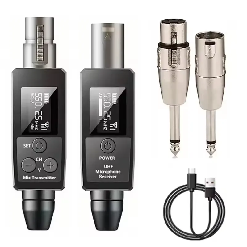 Wireless Microphone Converter XLR Transmitter And Receiver For Dynamic Microphone Guitar Receiver Transmission Adapter