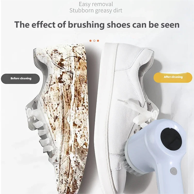 Electric Spin Scrubber Cordless Cleaning Brush with 5 Replaceable Heads