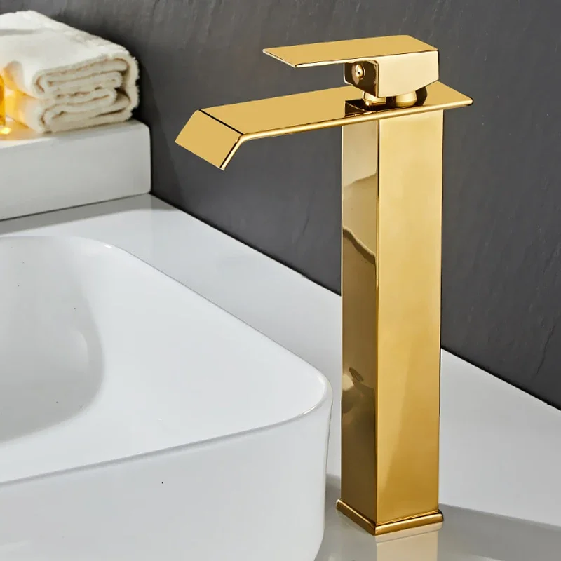 

Смеситель «Водопад» для ванной комнаты, встраиваемый в раковину смеситель для холодной и горячей воды, латунный кран на раковину