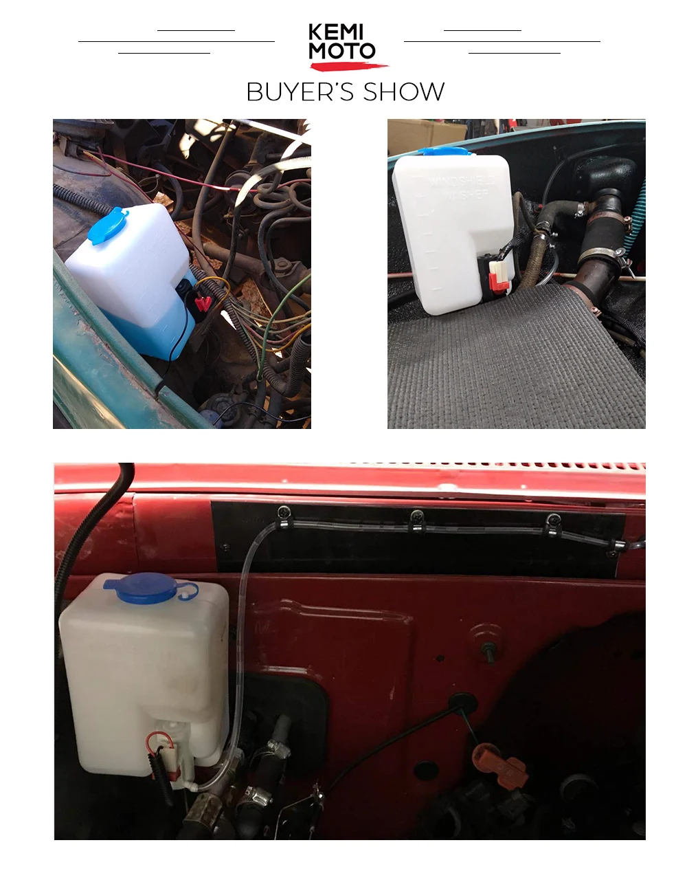 Essuie-glace UTV à Moteur électrique 12V Avec Kit De Pompe De Lave-glace Pour UTV - RZR 570 800 900 1000