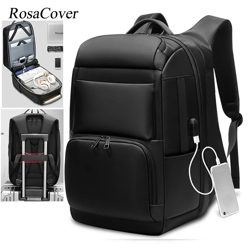 

16 inch Business Backpack Men Multifunction Large Capacity Male Mochila Bags USB Charging Port Laptop School Backpacks Rucksack