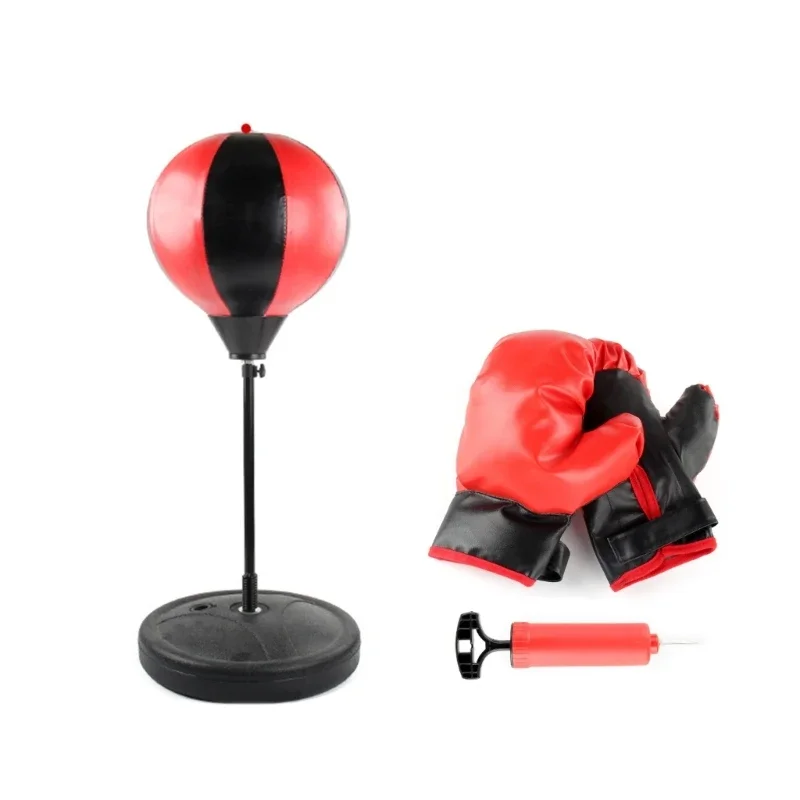 

Height Adjustable Kids Boxing Bag Set Freestanding Base Punching Ball with Spring Loaded Kids Boxing Equipment Durable