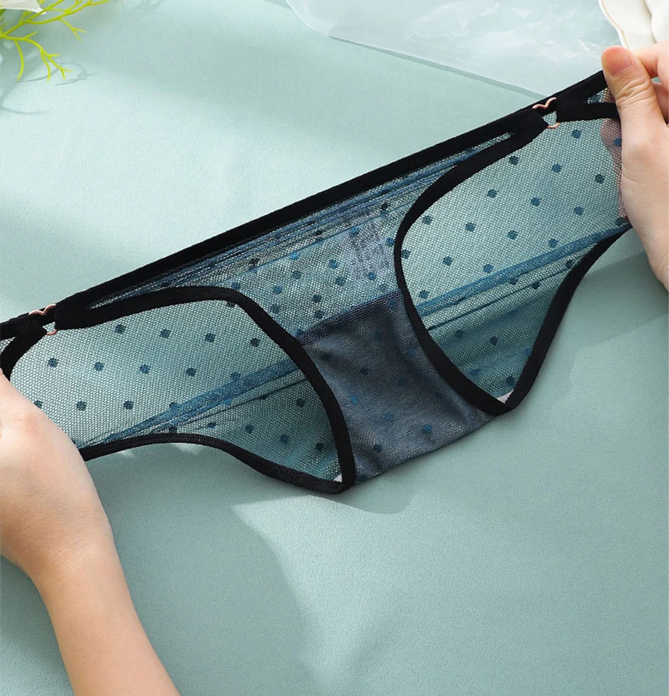 2Pcs/set Women's Underwear Sexy Panties Lace Breathable Briefs Seamless Transparent Low-waist Sensual Below Lingerie for Woman wirarpa