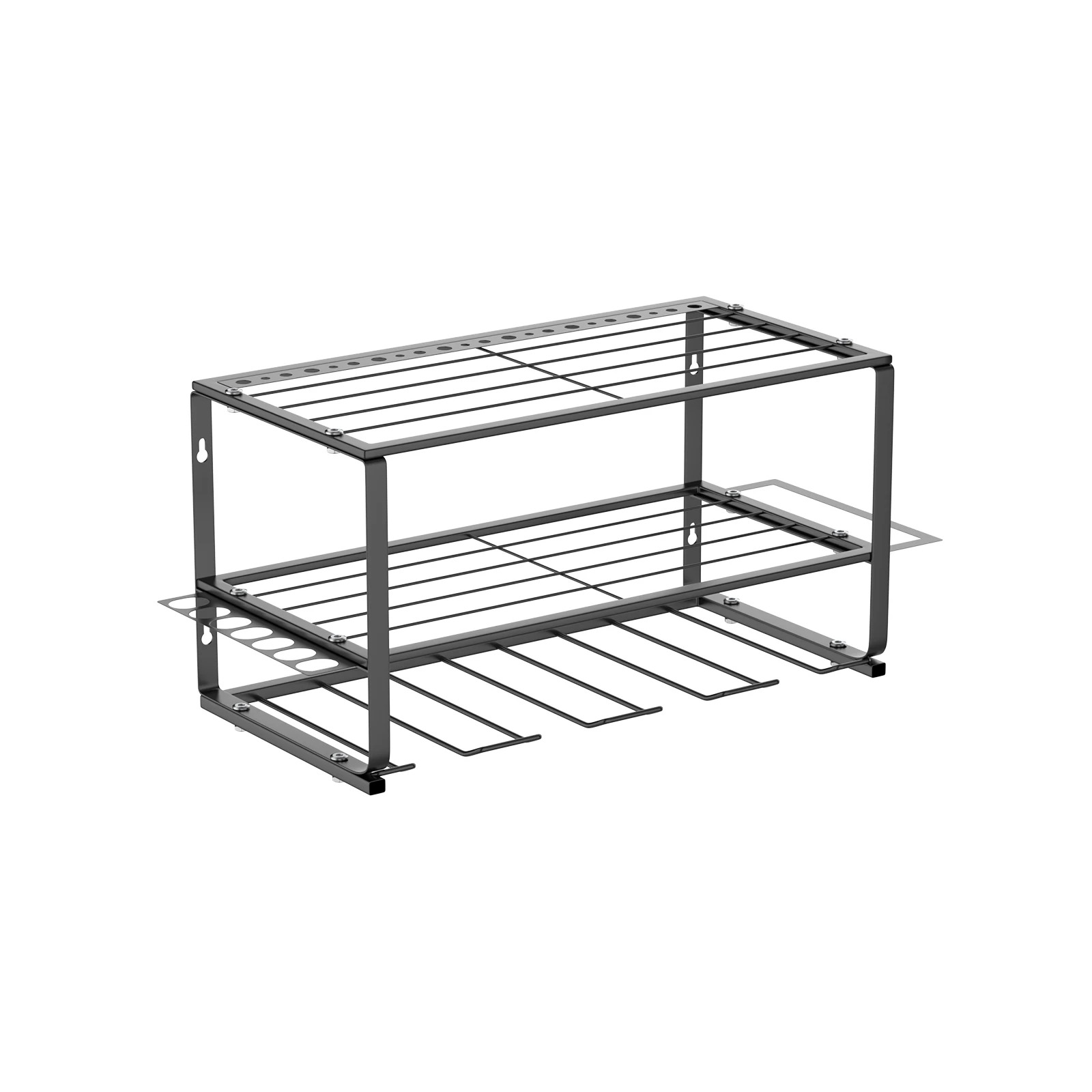DayPlus 3-Tier Power Tool Storage, Heavy Duty Metal Tools Shelf Organizer Rack for 4 Drill Tools, Toolbox, Screwdrivers, Pliers: 3 - 5 Days Free Delivery only UK