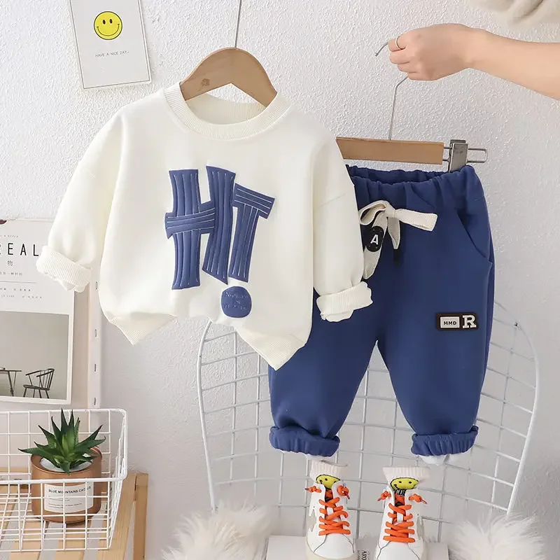 Toddler Children Clothes Suits Spring Kids Girls Boys Sport Clothing Cartoon Bears Kids T Shirt Jeans 2Pcs/Set Infant Costume
