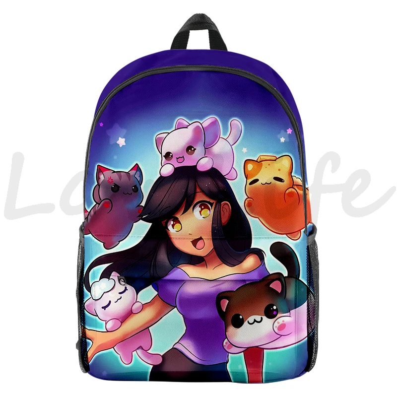 Girls Aphmau 3D Print Backpacks Students Cartoon School Bags Kids Cute Bookbag Women Fashion Travel Bagpack Children Mochila