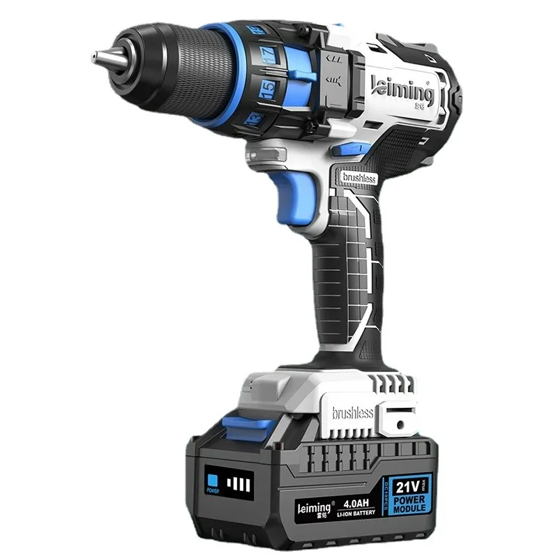 cordless impact screwdriver machine brushless electric screwdriver drill driver with two speed adjustment and powerful drill bit 6.0AH Battery Drill Machine Cordless Screwdriver Rechargeable Hand Drill Machine Hammer Drill Impact Electric Woodworking Tools